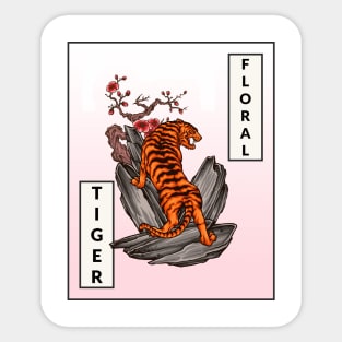 Floral Tiger Sticker